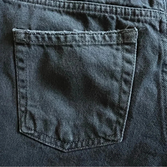 We The Free Maggie Mid Rise Washed Black Distressed Jeans Size 27 - Picture 9 of 13